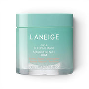bareskin.lt Laneige Cica sleeping mask in a light green 60ml jar for overnight skin barrier repair and hydration