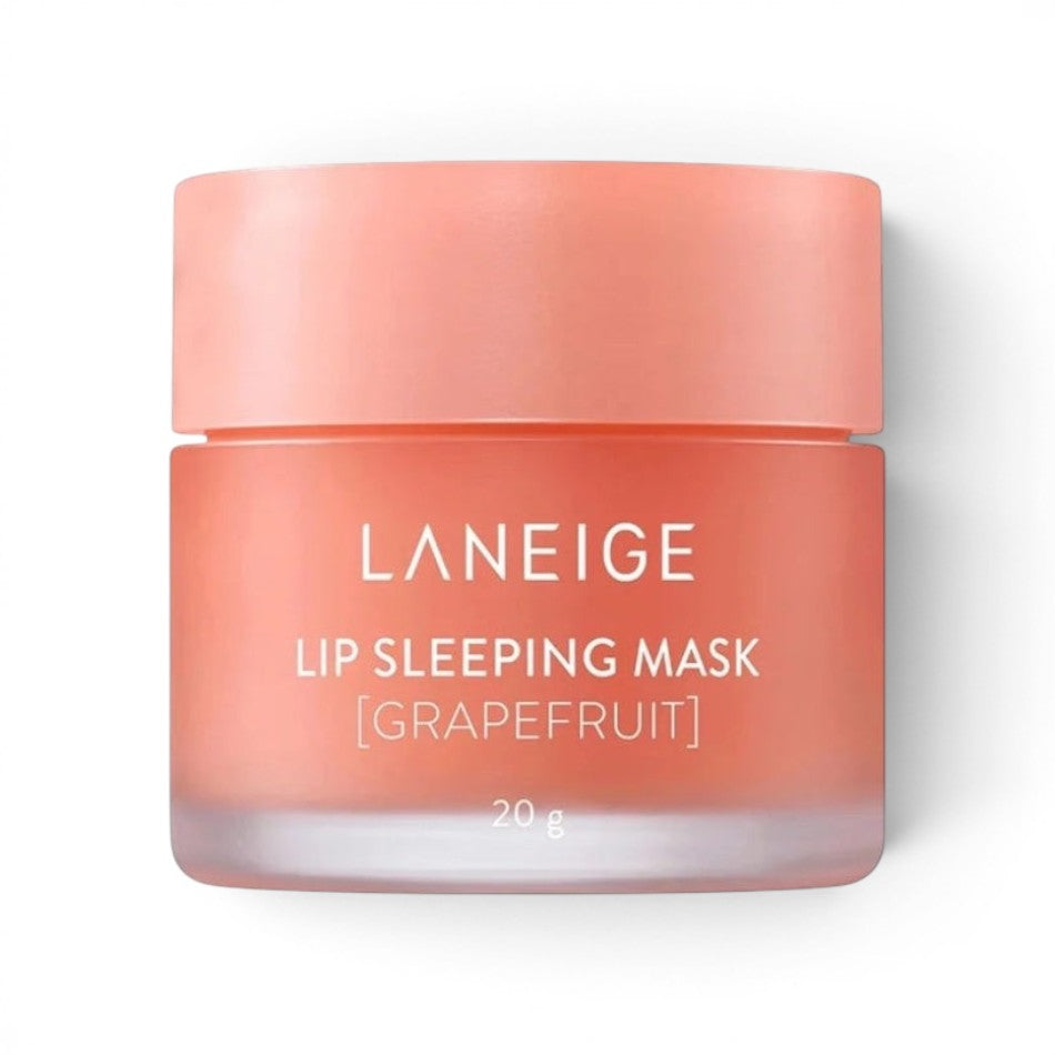 LANEIGE Lip Sleeping Mask in Grapefruit scent by bareskin.lt, a nourishing 20g lip treatment in a coral jar.