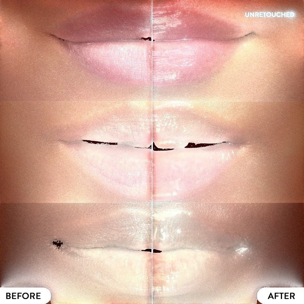 bareskin.lt LANEIGE Lip Sleeping Mask Vanilla showing before and after results on three different skin tones