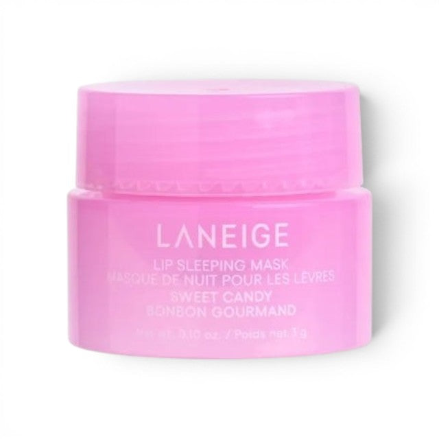 bareskin.lt Laneige Lip Sleeping Mask in Sweet Candy scent, a nourishing mini pink jar for overnight lip care.