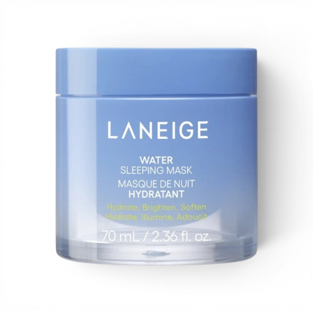 bareskin.lt Laneige Water Sleeping Mask in a blue 70ml jar for overnight skin hydration and brightening