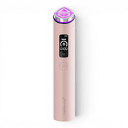 bareskin.lt Medicube AGE-R Booster Pro facial device in soft pink with a glowing LED head and digital display screen.