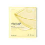 bareskin.lt Medicube Kojic Acid Turmeric Brightening Gel Mask hidrogelinė veido kaukė sukurta suteikti odai skaistumo ir gyvybingumo pojūtį