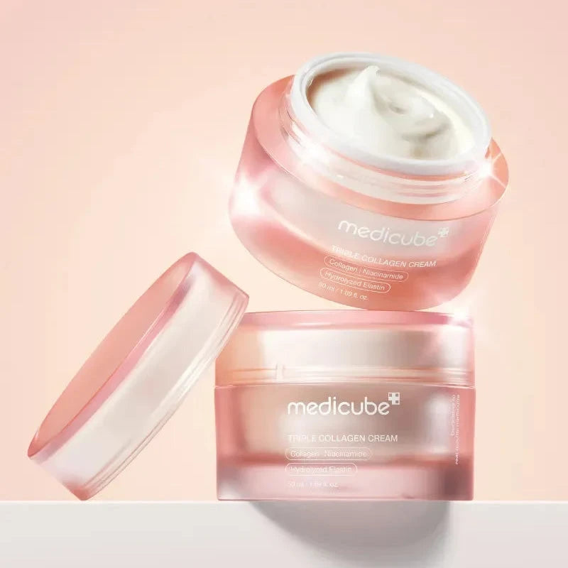 bareskin.lt Medicube Triple Collagen Cream kremas gerinantis odos elastingumą ir kovojantis su senėjimo požymiais