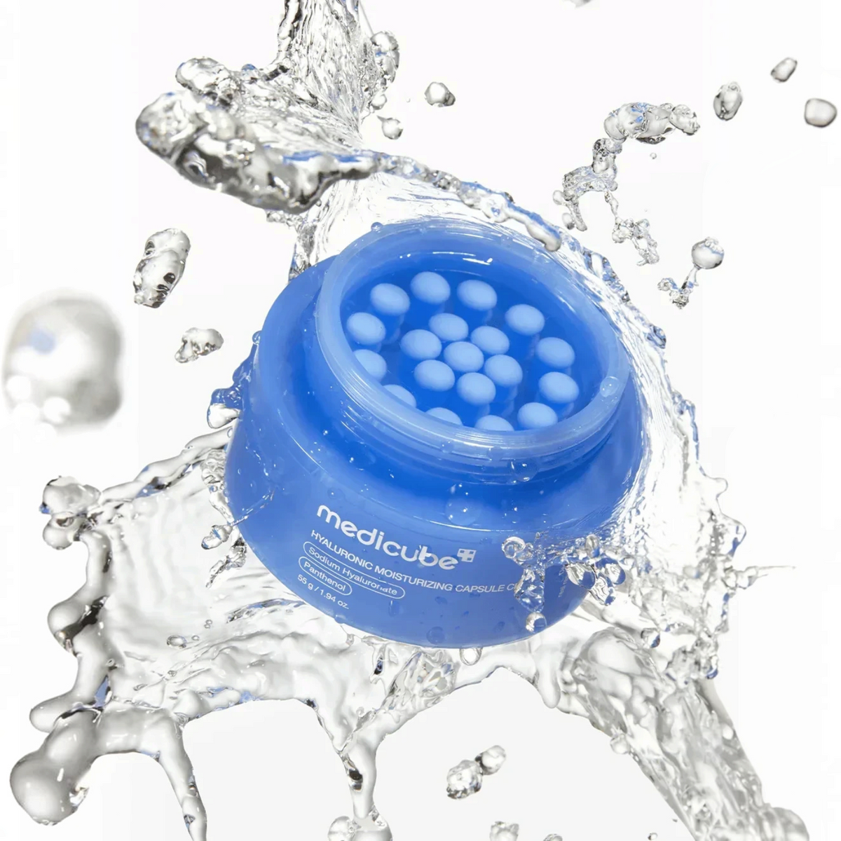 bareskin.lt Medicube Hyaluronic Acid Capsule Cream intensyviai drėkinantis kapsulinis veido kremas sukurtas odai, kuriai trūksta drėgmės ir komforto
