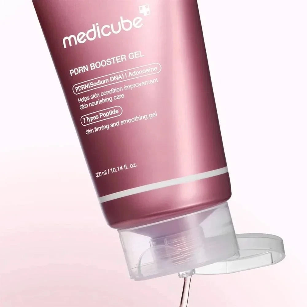 bareskin.lt Medicube PDRN Booster Gel raminantis, odą stangrinantis gelis, praturtintas PDRN, kuris atjaunina ir ramina odą