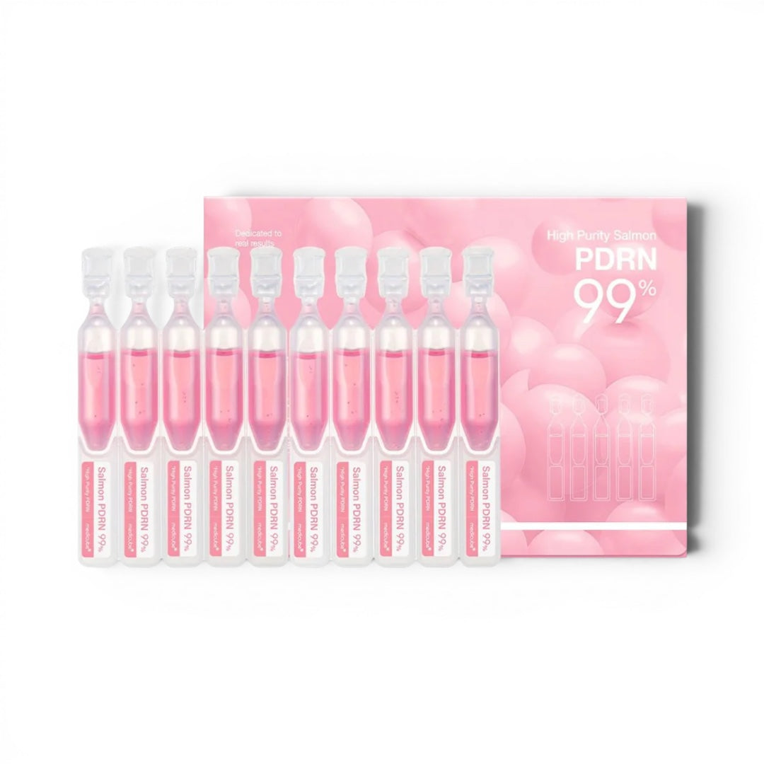 bareskin.lt Medicube PDRN Pink One Day Serum in single-use capsules with salmon DNA for skin hydration and elasticity.