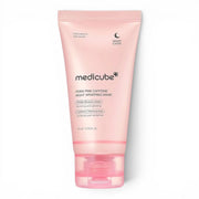 bareskin.lt Medicube PDRN Pink Caffeine Night Wrapping Mask in a light pink squeeze tube for facial skincare.