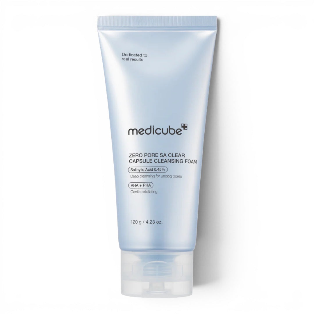 Medicube Zero Pore SA Clear Capsule Cleansing Foam from bareskin.lt for acne-prone skin with salicylic acid.