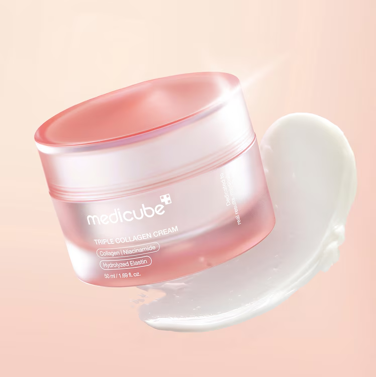 bareskin.lt Medicube Triple Collagen Cream kremas gerinantis odos elastingumą ir kovojantis su senėjimo požymiais