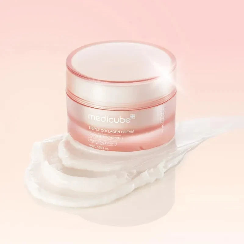 bareskin.lt Medicube Triple Collagen Cream kremas gerinantis odos elastingumą ir kovojantis su senėjimo požymiais