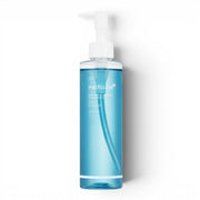 Medicube Zero Pore Blackhead Deep Cleansing Oil in a blue bottle with a pump dispenser, sold at bareskin.lt