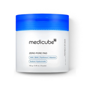 bareskin.lt Medicube Zero Pore Pad 2.0 toner pads toniko padeliai su AHA vaisių kompleksu, sudarytu iš natūralių ekstraktų, švelniai šveičia, valo ir siaurina poras bei reguliuoja sebumo gamybą