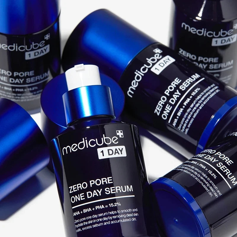 bareskin.lt Medicube Zero Pore One Day Serum koncentruotas serumas padeda sutraukti išsiplėtusias poras ir pagerinti jų būklę