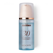 bareskin.lt MENOKIN 30 Seconds Quick Bubble Mask Moist in a blue pump bottle with a frosted cap