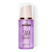 MENOKIN 30 Seconds Quick Bubble Mask Repair in a purple bottle from bareskin.lt for anti-aging skincare.