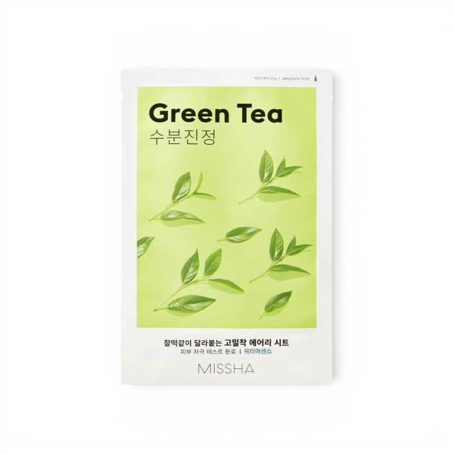 bareskin.lt Missha Airy Fit Green Tea sheet mask for hydrating and toning facial skin