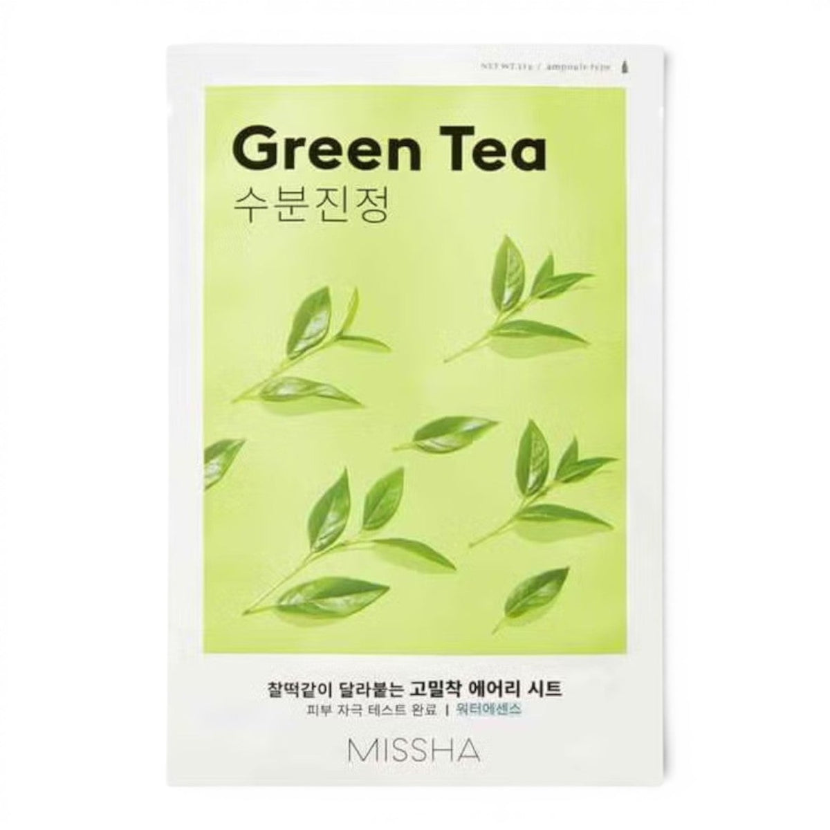 bareskin.lt Missha Airy Fit Green Tea sheet mask for hydrating and toning facial skin