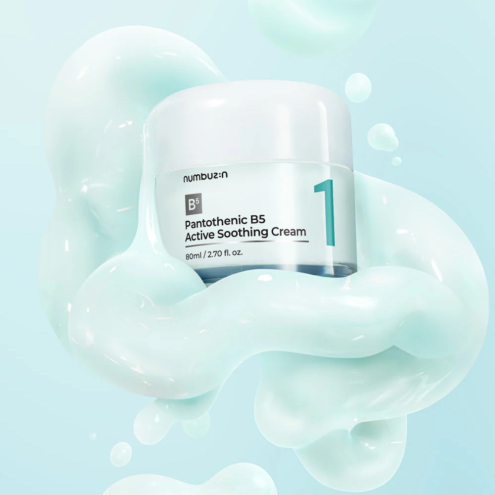 Numbuzin No.1 Pantothenic B5 Active Soothing Cream from bareskin.lt, a hydrating face cream for sensitive skin.