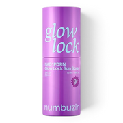 bareskin.lt Numbuzin No.9 NAD+ PDRN Glow Lock Sun Spray in a purple bottle for daily SPF protection