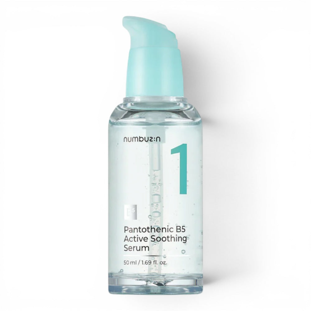 Numbuzin No.1 Pantothenic B5 Active Soothing Serum from bareskin.lt for calming irritated and sensitive skin.