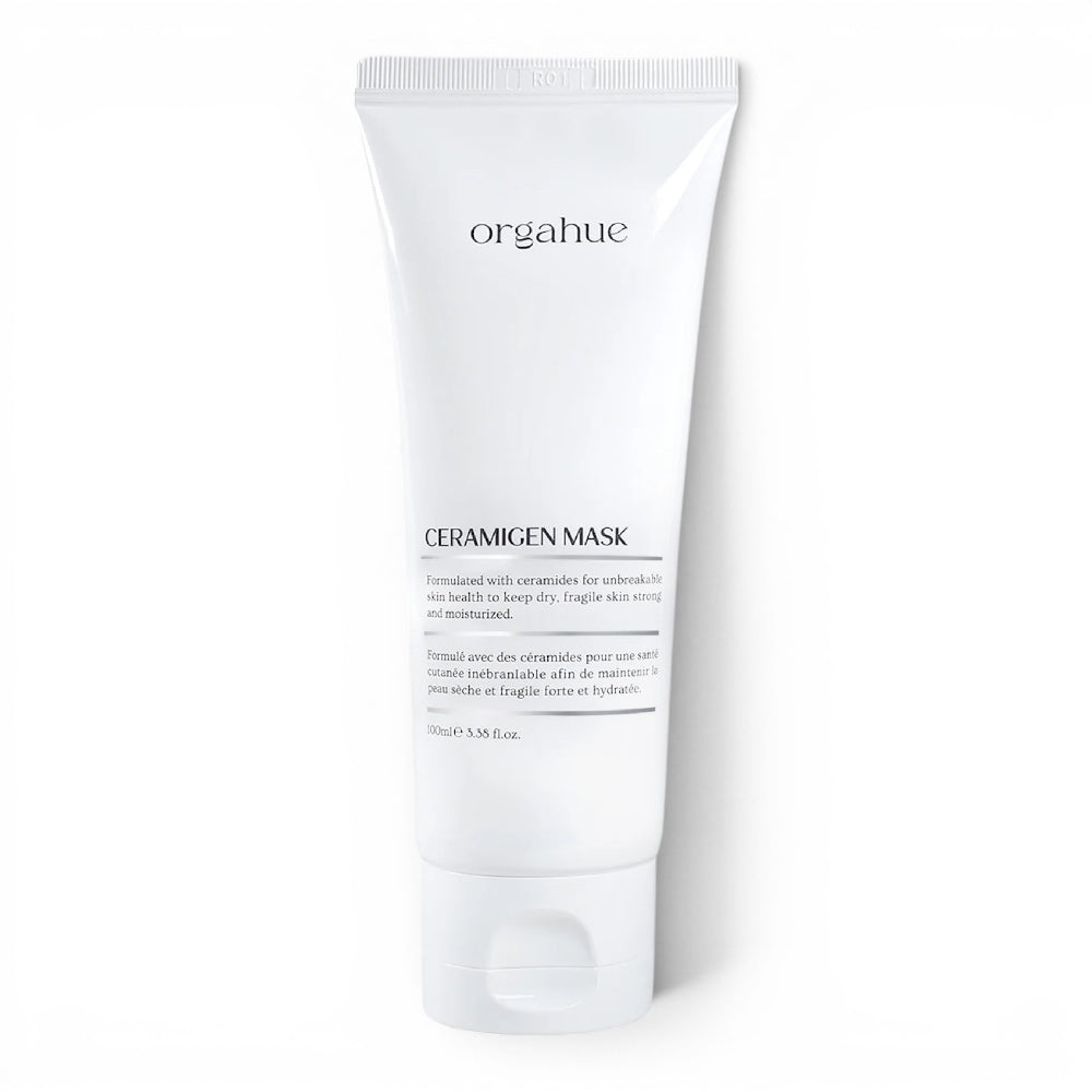 bareskin.lt orgahue Ceramigen mask in a white squeeze tube for intensive skin hydration and barrier repair