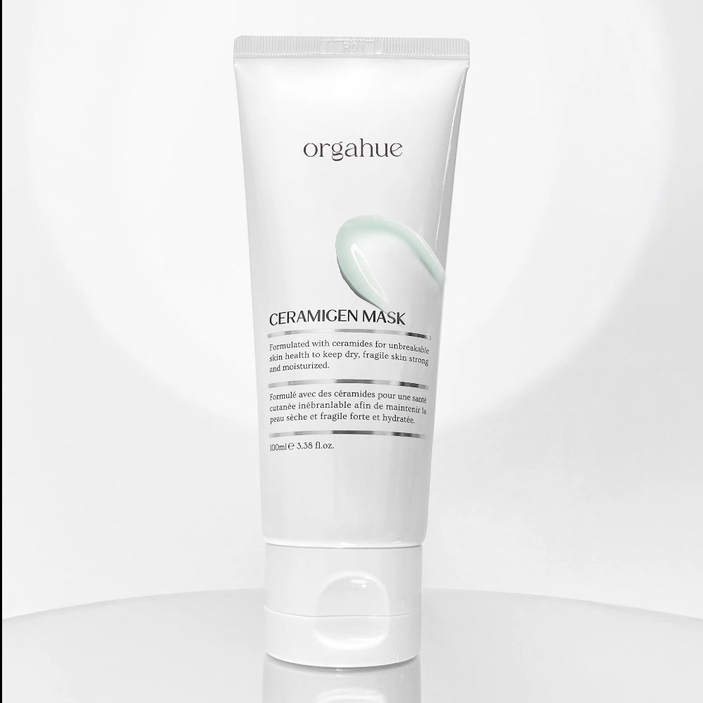 bareskin.lt orgahue Ceramigen mask in a white squeeze tube for intensive hydration and skin barrier repair