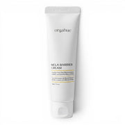 bareskin.lt orgahue Mela Barrier Cream in a white 50g squeeze tube for skin hydration and brightening