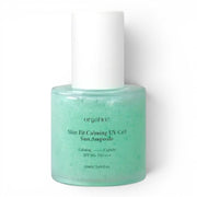 bareskin.lt orgahue Skin Fit Calming UV Cell Sun Ampoule in a light green glass bottle with white cap