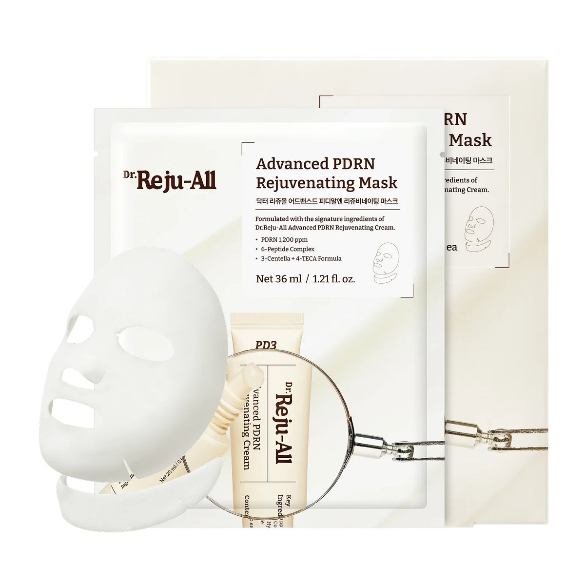 bareskin.lt Dr. Reju-All Advanced PDRN Rejuvenating Mask veido ir kaklo kaukė su PDRN ir peptidų kompleksu