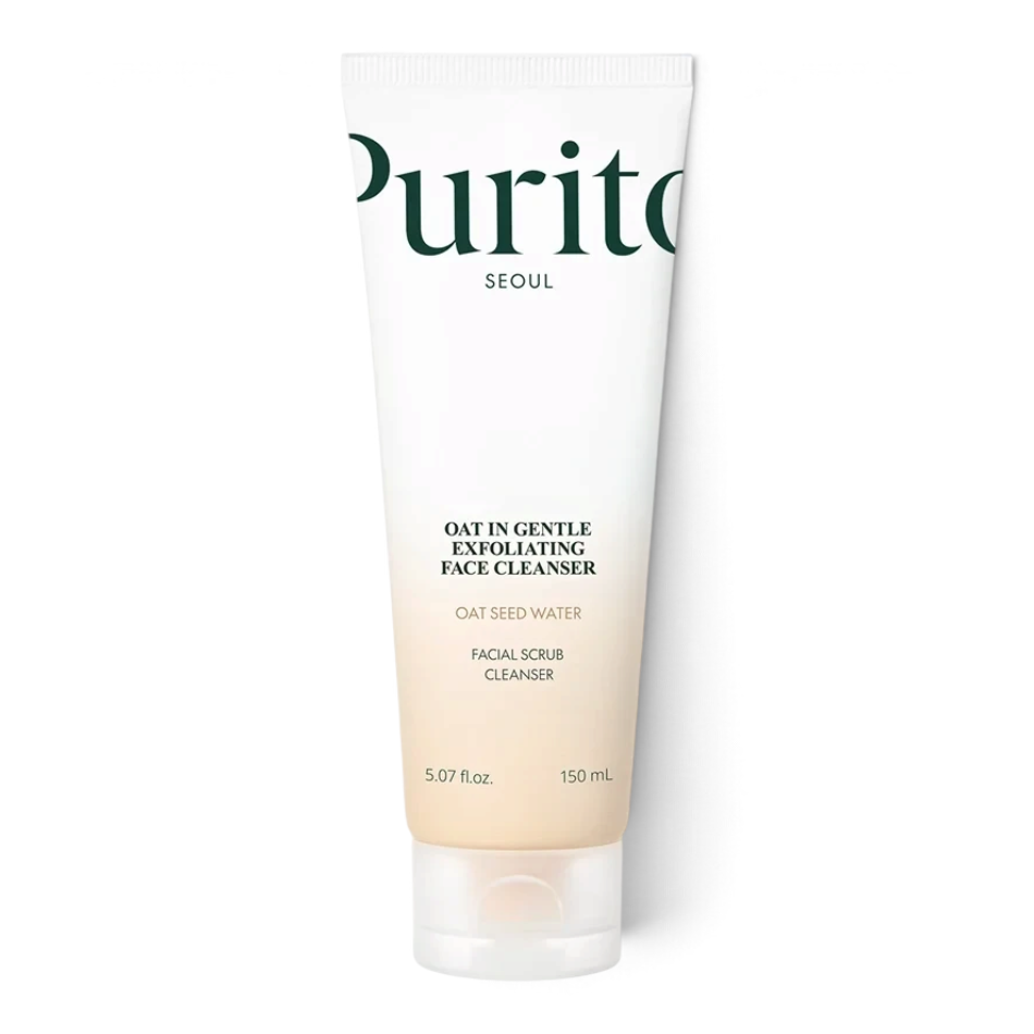 bareskin.lt Purito SEOUL Oat In Gentle Exfoliating Face Cleanser in a white and beige 150ml squeeze tube