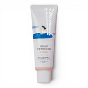 bareskin.lt Round Lab Birch Moisture Tone-Up Sunscreen SPF50 PA++++ in a 50ml tube with birch tree illustration