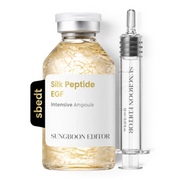 bareskin.lt SUNGBOON EDITOR Silk Peptide EGF Intensive Ampoule in a glass bottle with a clear applicator syringe
