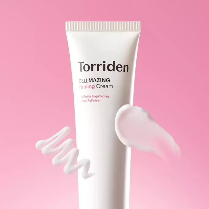 bareskin.lt Torriden Cellmazing Firming Cream veido kremas skirtas gerinti odos elastingumą, lyginti raukšleles bei mažinti porų matomumą