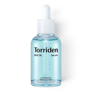 bareskin.lt Torriden DIVE-IN low molecular hyaluronic acid serum in a clear blue glass dropper bottle