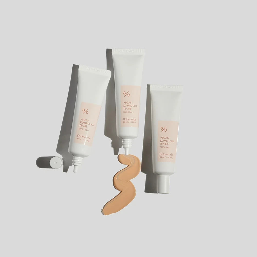 bareskin.lt Dr. Ceuracle Vegan Kombucha Tea BB cream BB kremas suteikia natūralų padengimą ir intensyvų drėkinimą