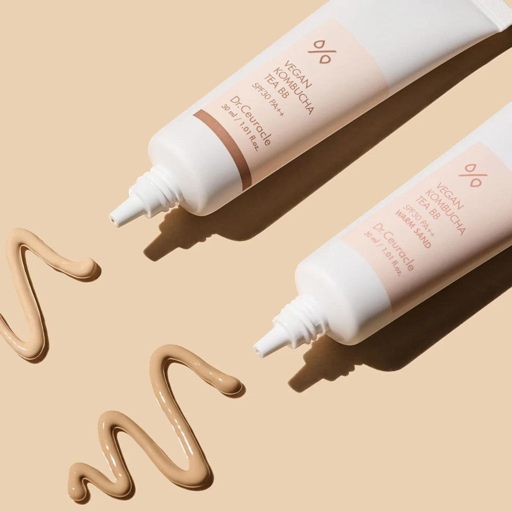 bareskin.lt Dr. Ceuracle Vegan Kombucha Tea BB cream BB kremas suteikia natūralų padengimą ir intensyvų drėkinimą