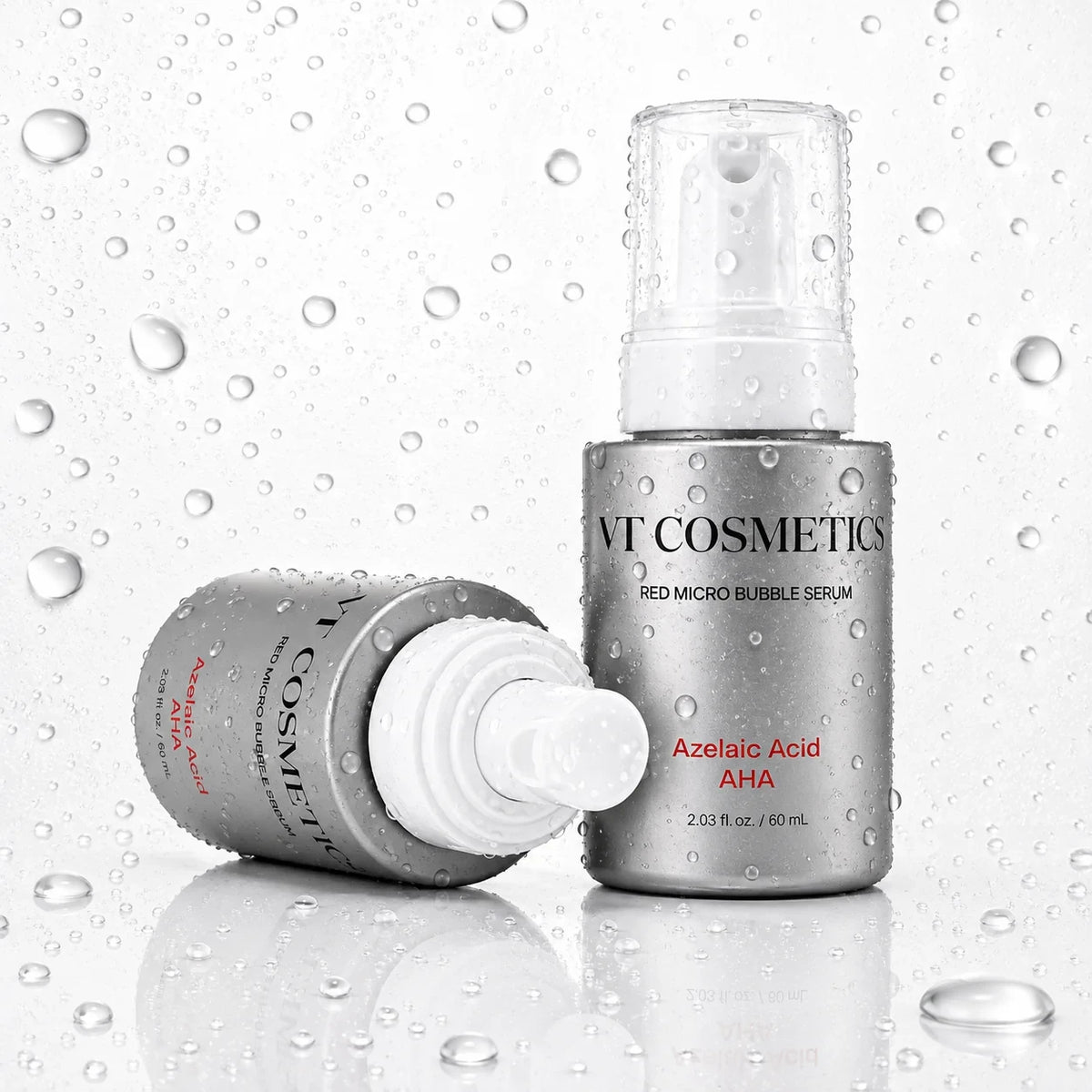 bareskin.lt VT Cosmetics AZ AHA Red Micro Bubble Serum  serumas skirtas mišriai ir riebiai, į spuogelius linkusiai odai prižiūrėti