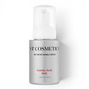 VT Cosmetics AZ AHA Red Micro Bubble Serum for acne-prone skin in a silver pump bottle from bareskin.lt