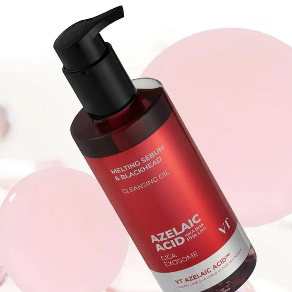 bareskin.lt VT Cosmetics AZ Care Cleansing Oil valomasis aliejus, praturtintas augaliniais aliejais ir aktyviais ingredientais, skirtais porų švaros, komforto ir vizualiai tolygesnės odos išvaizdai palaikyti