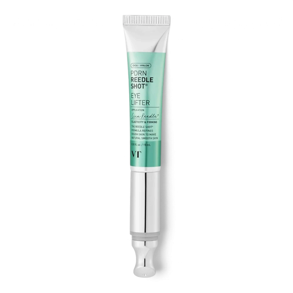 bareskin.lt VT Cosmetics PDRN Reedle Shot Eye Lifter paakių kremas su vibruojančiu aplikatoriumi, skirtas švelniai prižiūrėti jautrią odą aplink akis