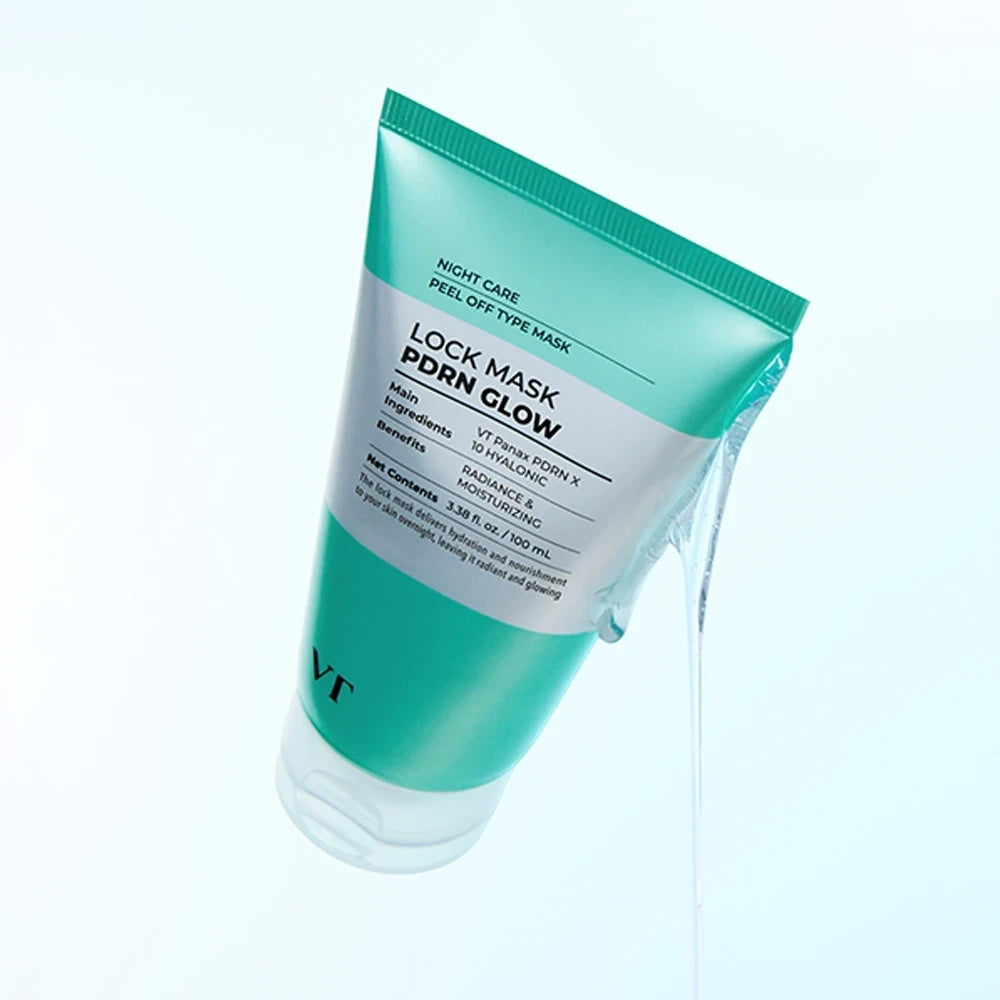 bareskin.lt VT Cosmetics Glow Lock Mask drėkinanti veido kaukė, kuri padeda palaikyti odos drėgmės balansą ir suteikia elastingumo bei komforto pojūtį