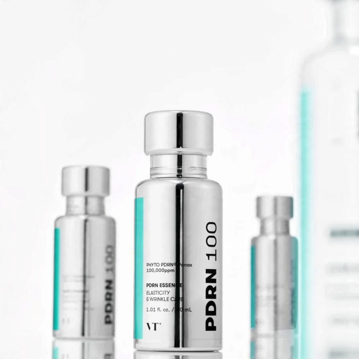 bareskin.lt VT Cosmetics PDRN Essence 100  koncentruota esencija žinoma dėl savo stiprių odos atsinaujinimo savybių, padedančių odai regeneruotis, mažinant smulkias raukšleles, ir didinant odos stangrumą bei elastingumą