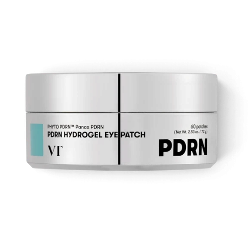 bareskin.lt VT Cosmetics PDRN Hydrogel Eye Patch hidrogeliniai paakių padeliai su ženšenio kilmės PDRN, retinaliu ir peptidų kompleksu, sukurti intensyviai drėkinti ir puoselėti jautrią paakių odą