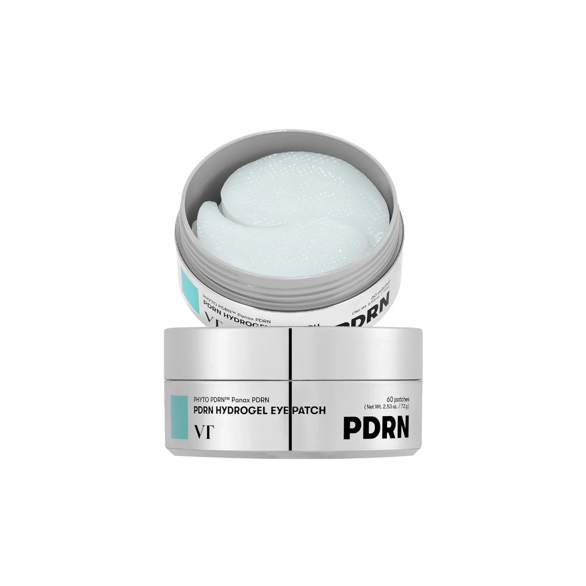 bareskin.lt VT Cosmetics PDRN Hydrogel Eye Patch hidrogeliniai paakių padeliai su ženšenio kilmės PDRN, retinaliu ir peptidų kompleksu, sukurti intensyviai drėkinti ir puoselėti jautrią paakių odą