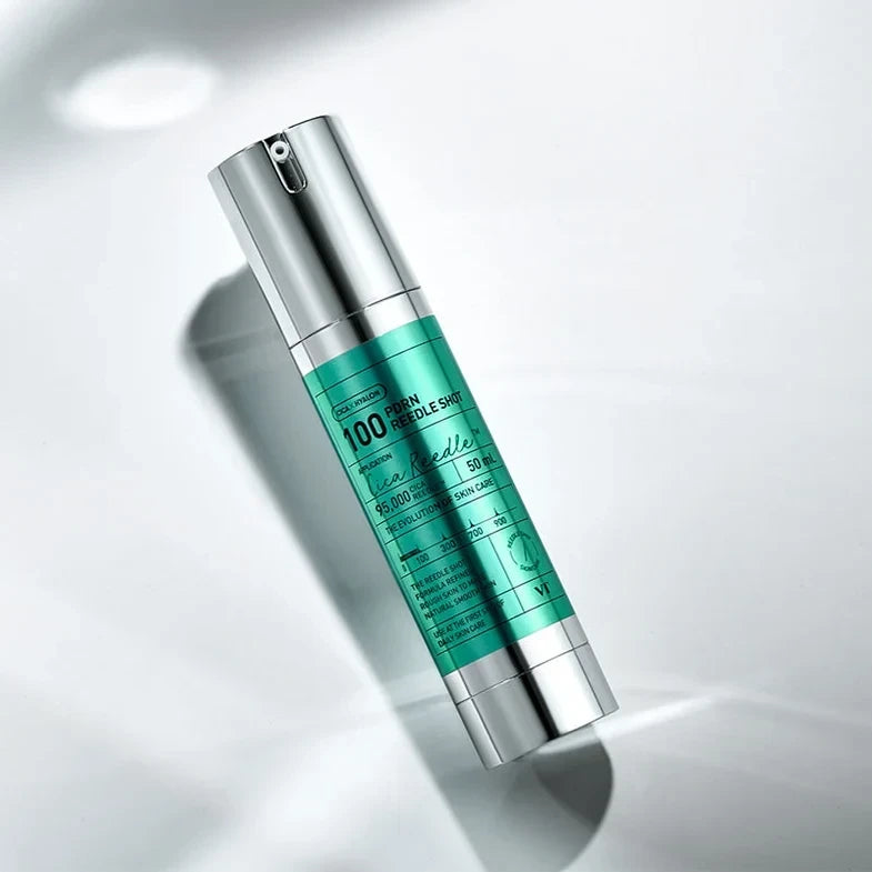 bareskin.lt VT Cosmetics PDRN Reedle Shot 100 ampoule ampulė su patentuotomis Cica Reedle™ mikrodalelėmis, sukurtomis iš mineralinės kilmės silicio