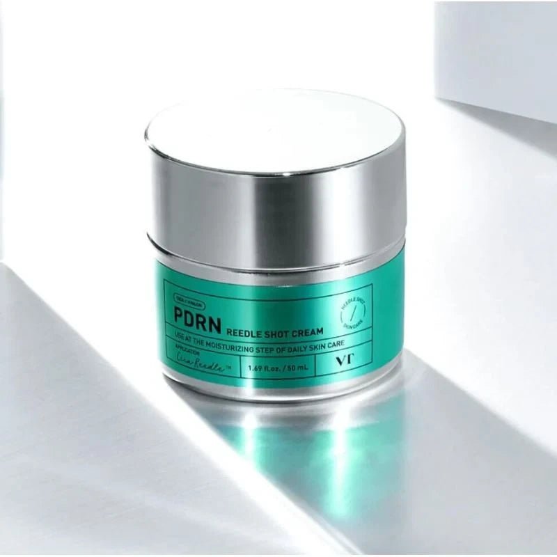 bareskin.lt VT Cosmetics PDRN Reedle Shot Cream veido kremas, suteikiantis odai glotnumo ir skaistumo pojūtį