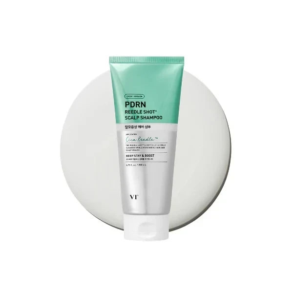 bareskin.lt VT Cosmetics PDRN Reedle Shot Scalp Shampoo kreminės tekstūros šampūnas su PDRN ir CICA REEDLE® technologija, skirtas kasdienei galvos odos priežiūrai, švaros pojūčiui ir subalansuotos galvos odos būklės palaikymui
