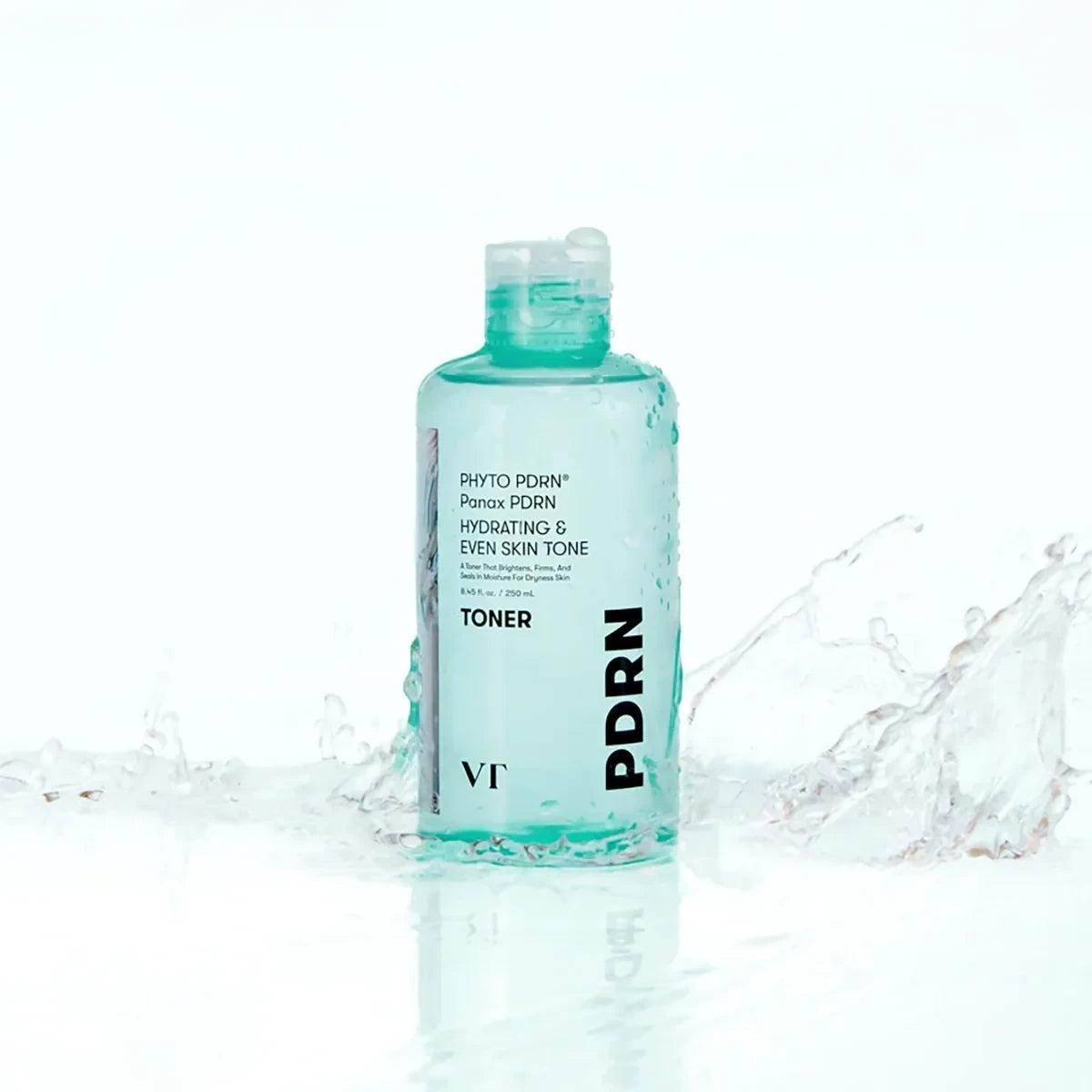 bareskin.lt VT Cosmetics PDRN hydrating facial toner tonikas papildytas VT augalinės kilmės PDRN iš ženšenio, kuris padeda puoselėti elastingesnę, gyvybingesnę ir sveikai švytinčią odos išvaizdą