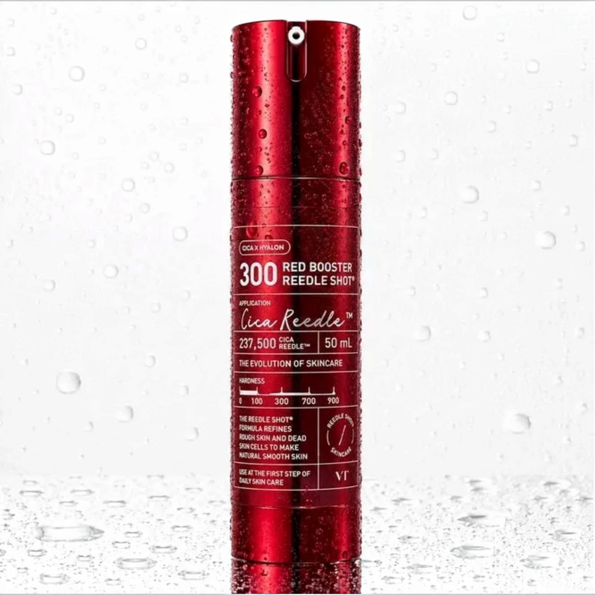 bareskin.lt VT Cosmetics Red Booster Reedle Shot 300 ampoule giliai maitinanti ir odos komfortą atkurianti ampulė, sukurta specialiai brandžios odos priežiūrai